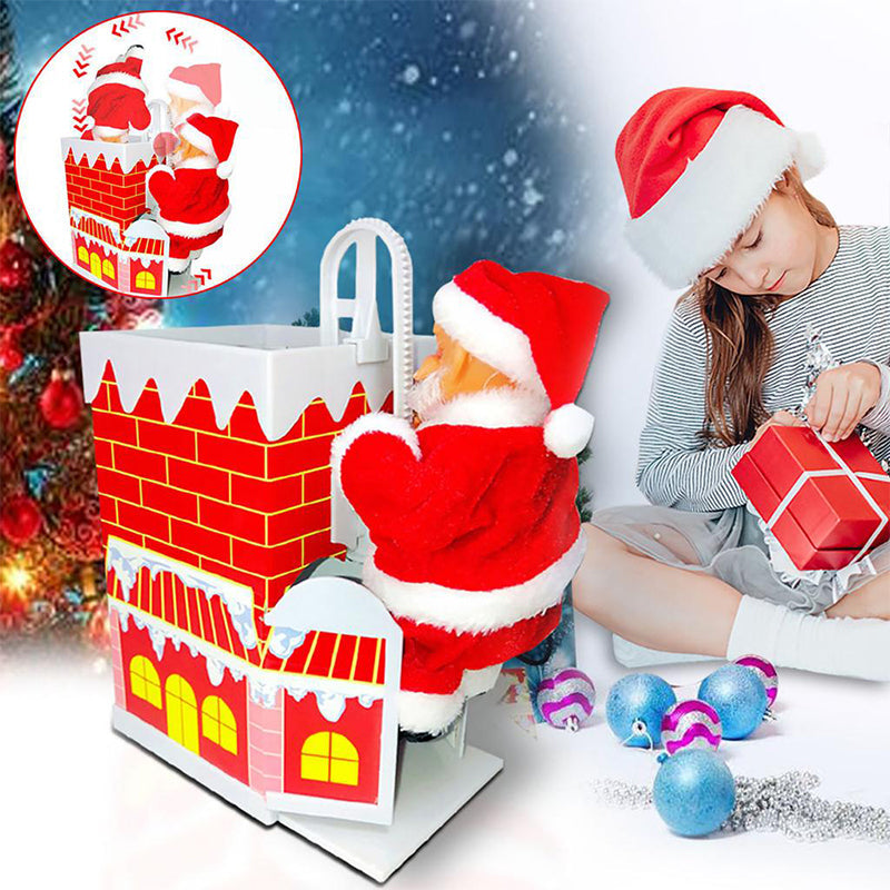 Electric Climbing Santa with Music in Four Versions