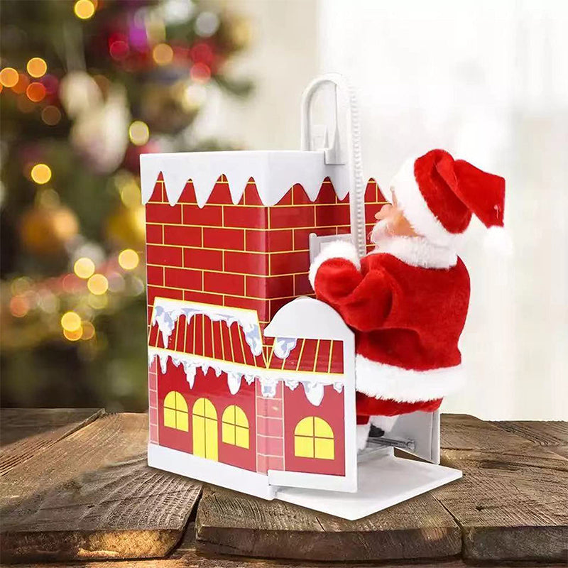 Electric Climbing Santa with Music in Four Versions
