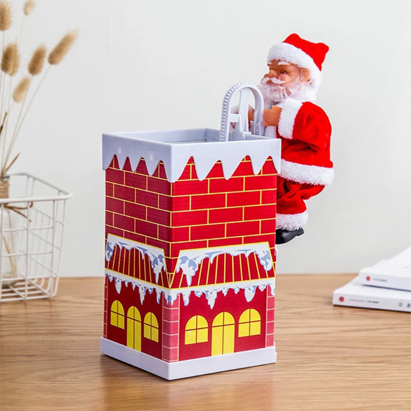 Electric Climbing Santa with Music in Four Versions