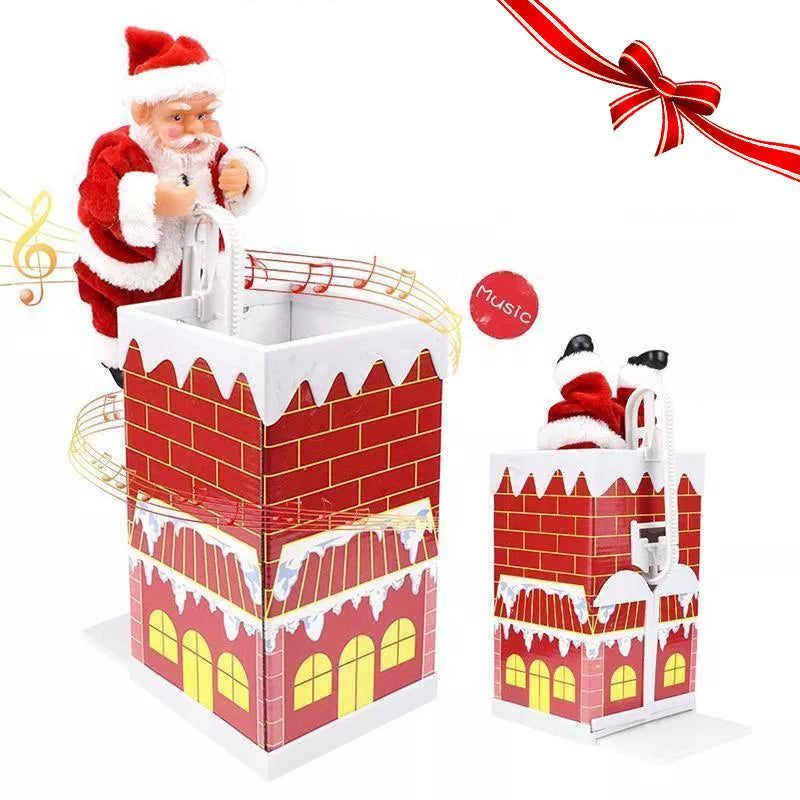 Electric Climbing Santa with Music in Four Versions
