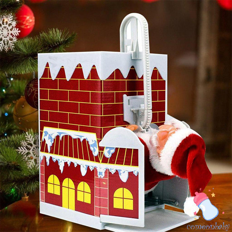 Electric Climbing Santa with Music in Four Versions