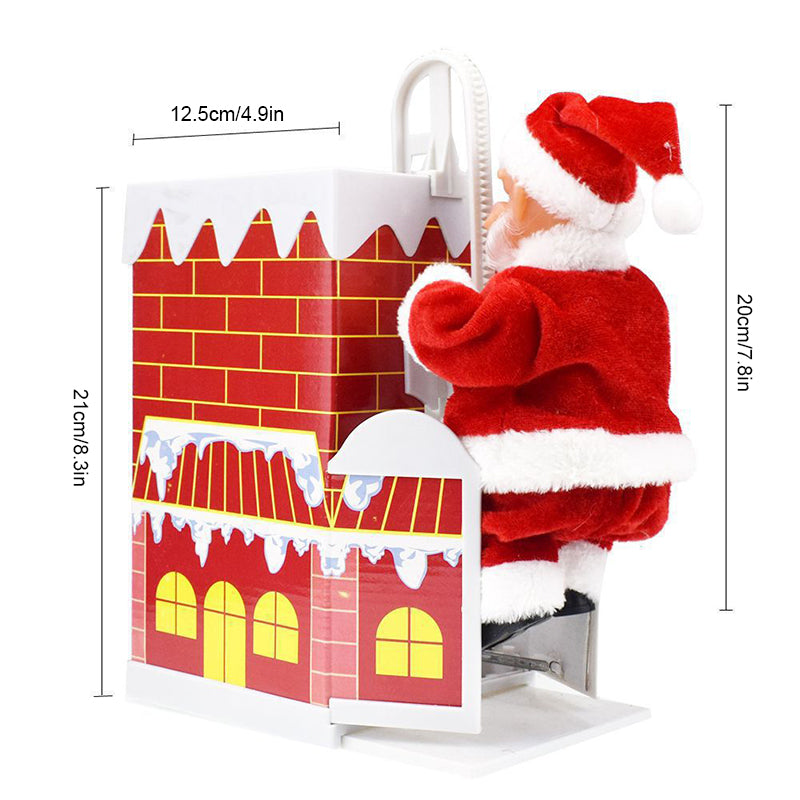Electric Climbing Santa with Music in Four Versions