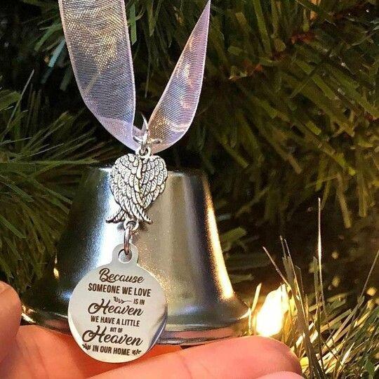 Christmas Ornaments Memorial Bell with Angel Wings in Four Styles