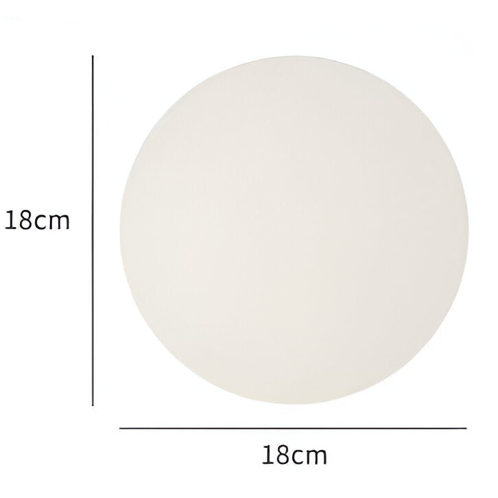 Office Lamp Round Glass Wall Sconce LED with Metal Base and G9 Bulb for Study and Hallway