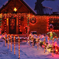 Christmas Decorations Candy Cane Stakes Solar in Two Sets