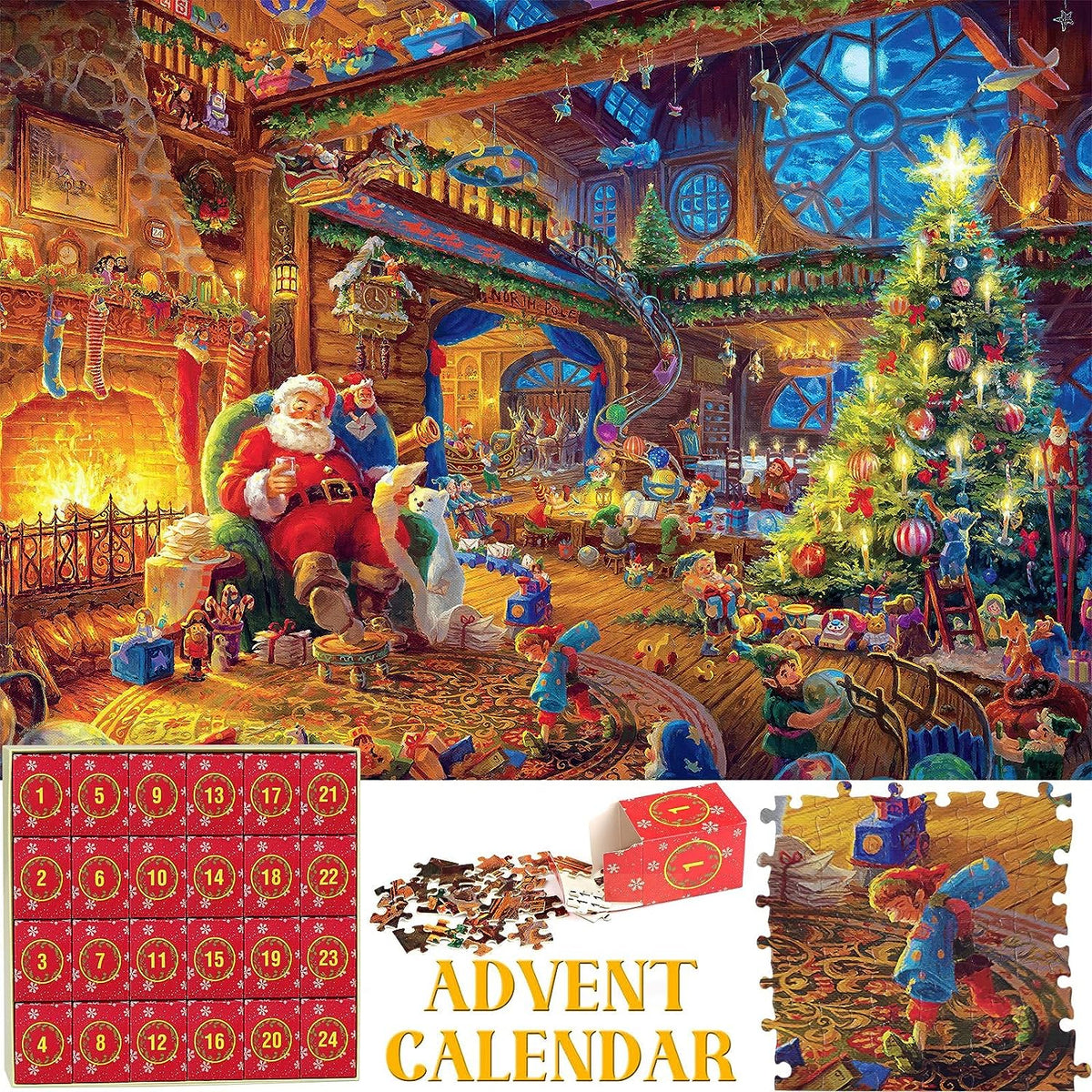 Advent Calendar Jigsaw 1008 Pieces to a 70 x 50 cm Picture