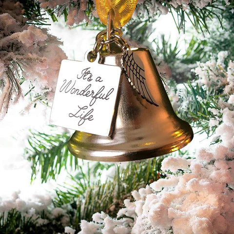 Christmas Ornaments Memorial Bell with Angel Wings in Four Styles