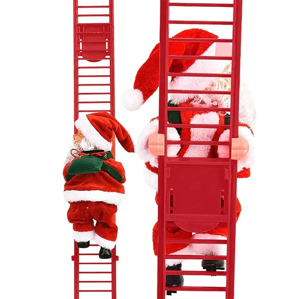 Electric Climbing Santa with Music in Four Versions