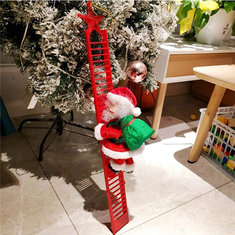 Electric Climbing Santa with Music in Four Versions