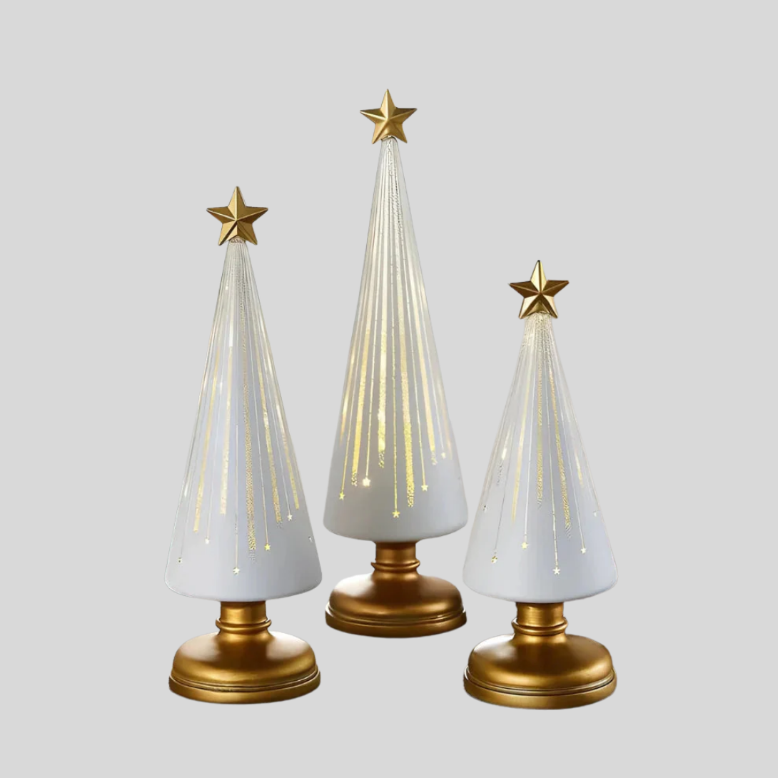 Christmas Lights Tree Silhouette on Mains or Batteries in Four Colours