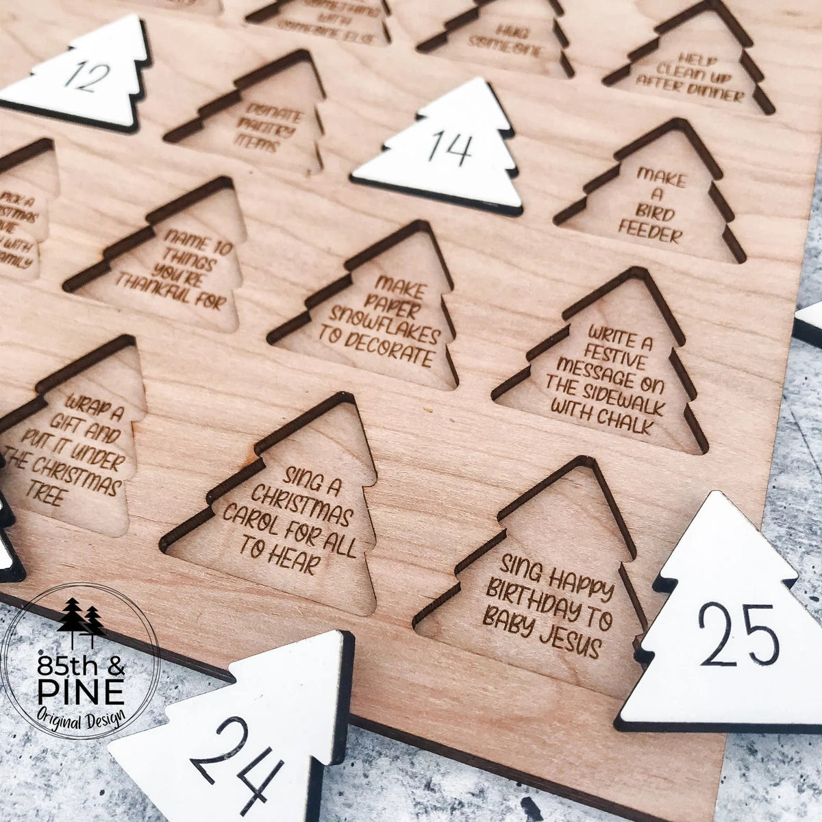 Advent Calendar Acts of Kindness in Wood for a Family