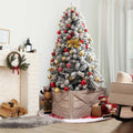 Christmas Tree Skirt Alternative Wooden Collar 72 cm in Whitewashed Wood