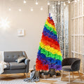Artificial Christmas Tree Rainbow 7 Foot Unlit with 1213 Branch Tips