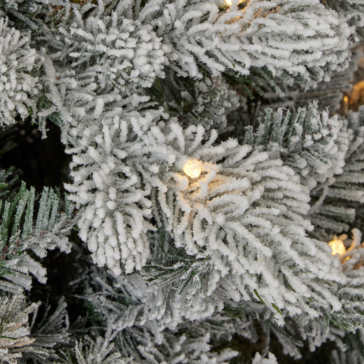 Flocked Christmas Tree Pre Lit Palmetto Pine in 6 or 7 Foot with Remote