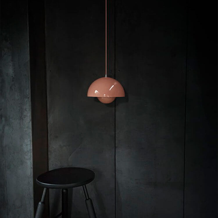 Nordic Dome Pendant Ceiling Lights with Warm or White Option in Six Colours