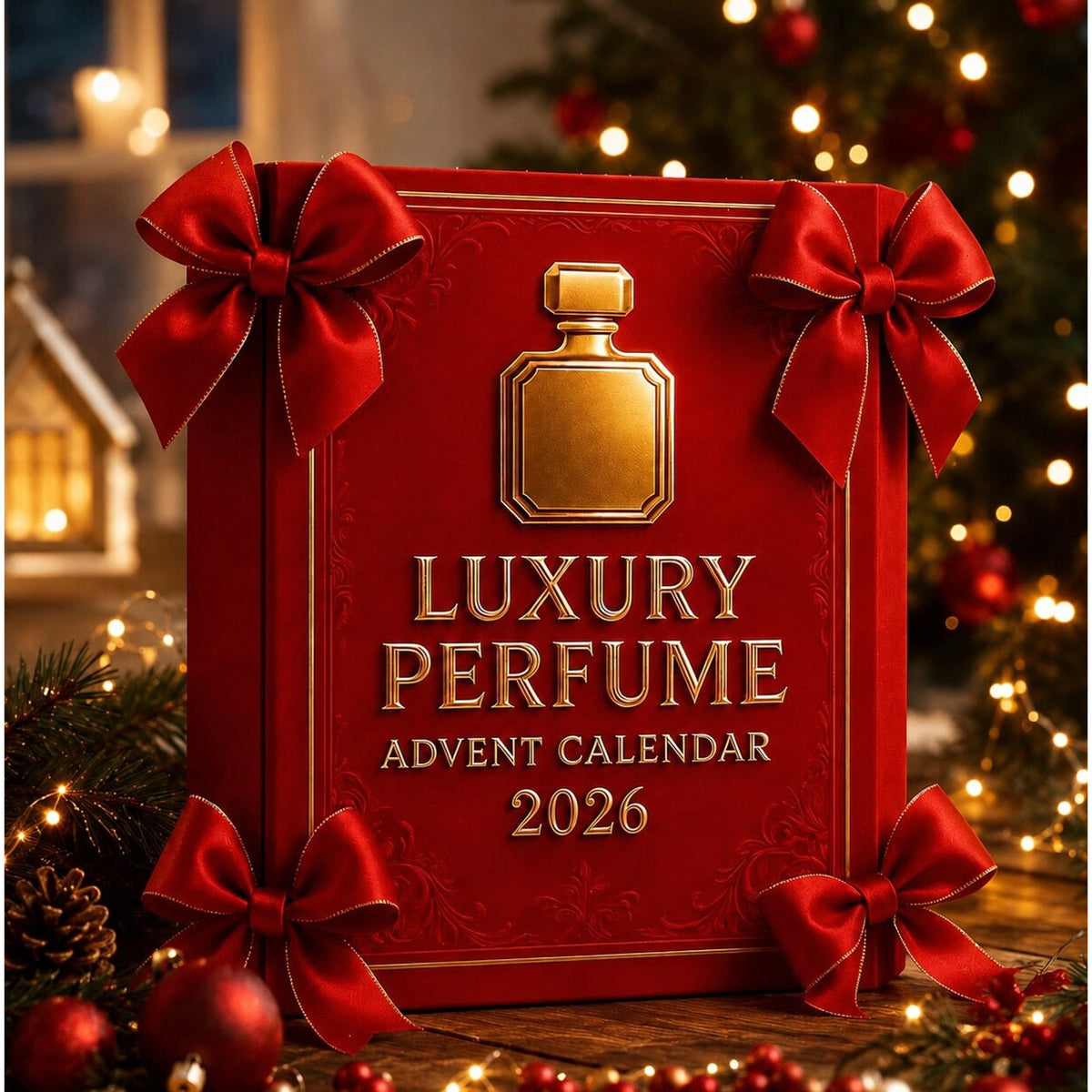Advent Calendar 24 Decorative Perfume Bottle Designs Behind Daily Doors
