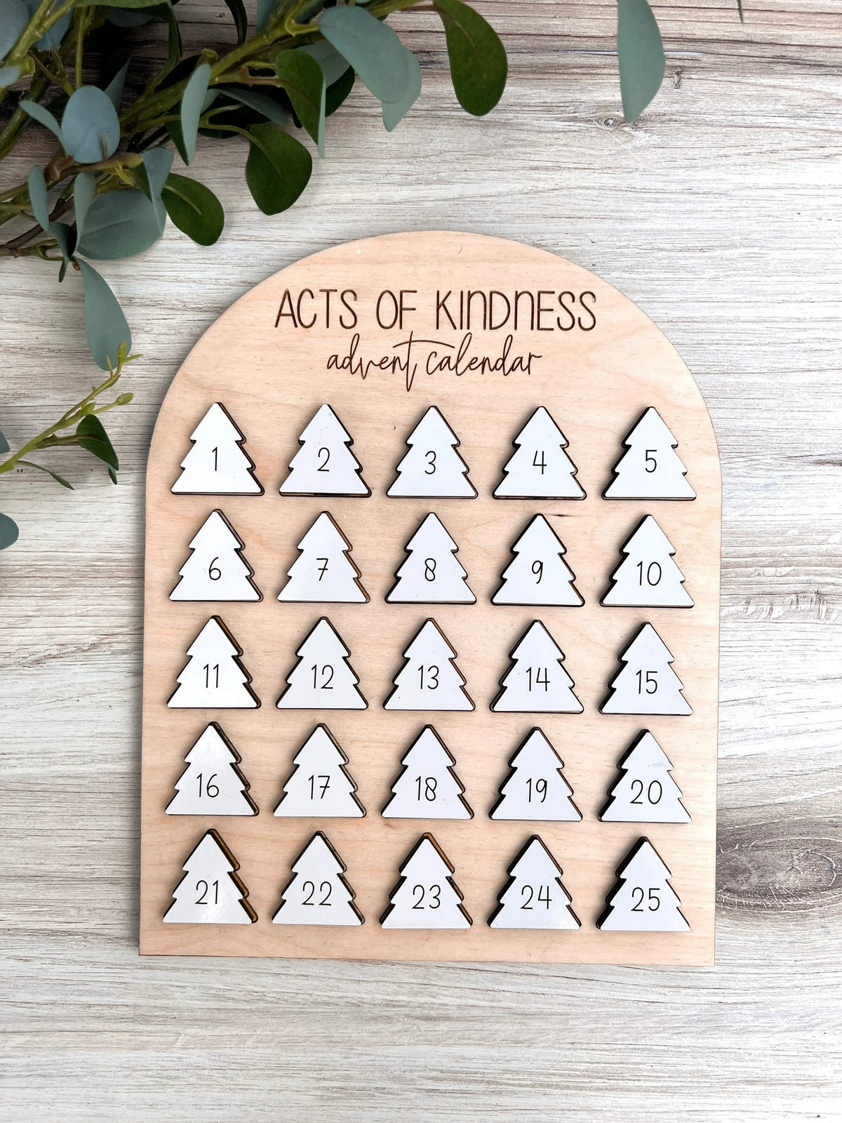 Advent Calendar Acts of Kindness in Wood for a Family