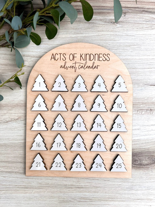 Advent Calendar Acts of Kindness in Wood for a Family