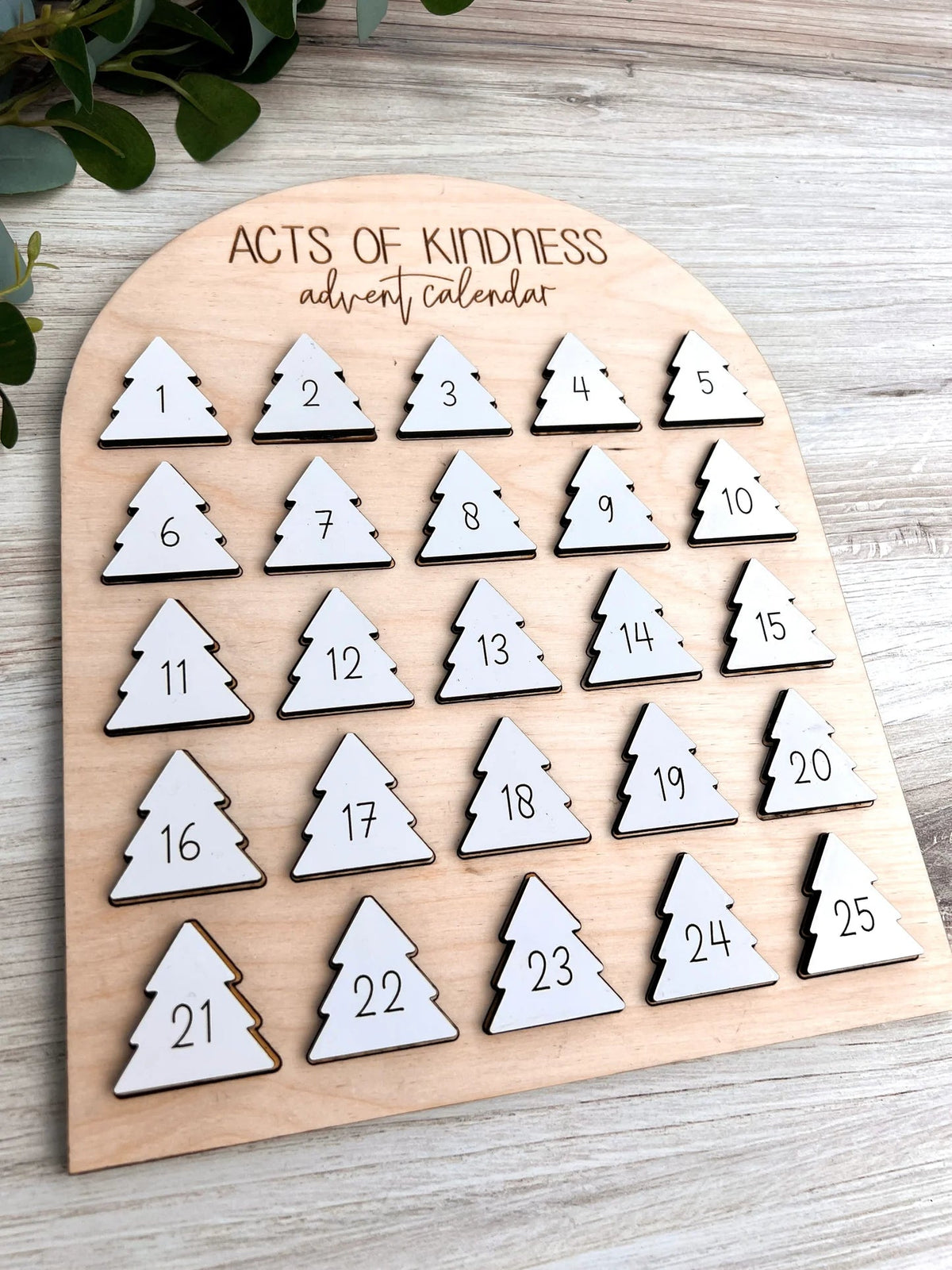 Advent Calendar Acts of Kindness in Wood for a Family