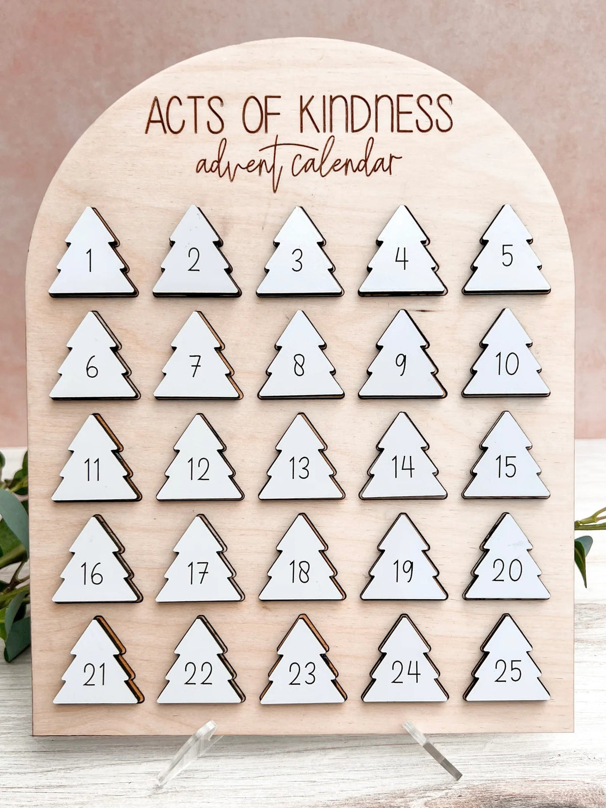 Advent Calendar Acts of Kindness in Wood for a Family