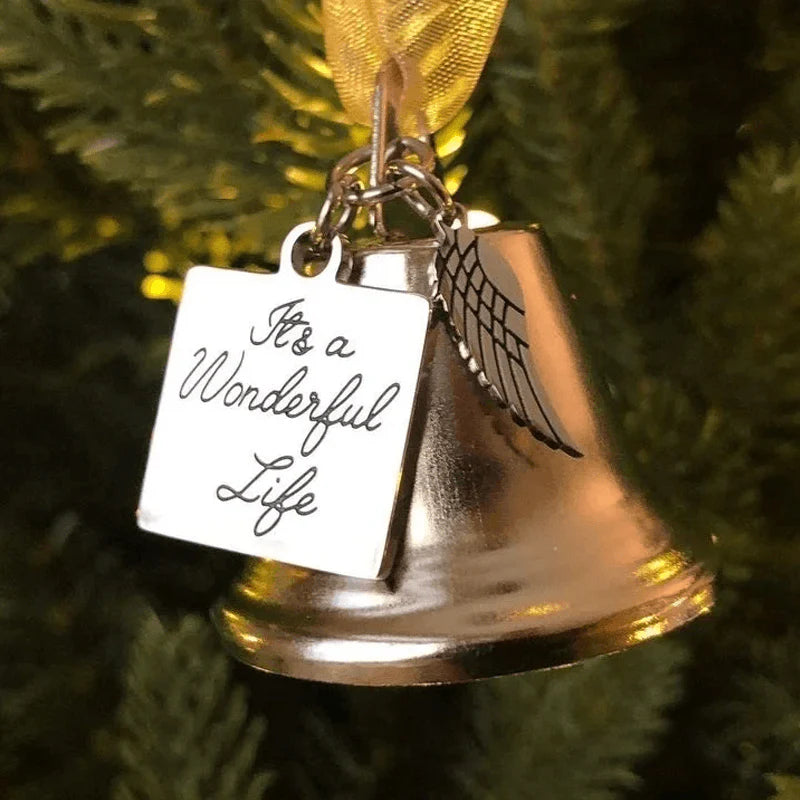Christmas Ornaments Memorial Bell with Angel Wings in Four Styles