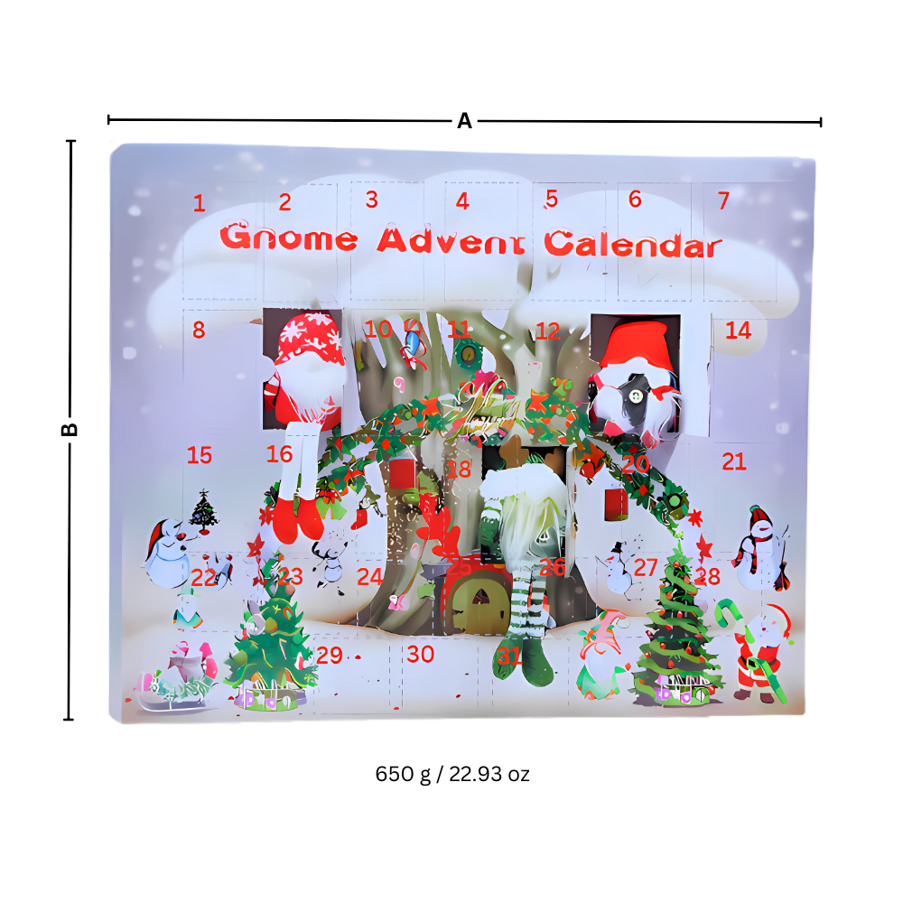 Advent Calendar Gnomes 31 Days for October or December