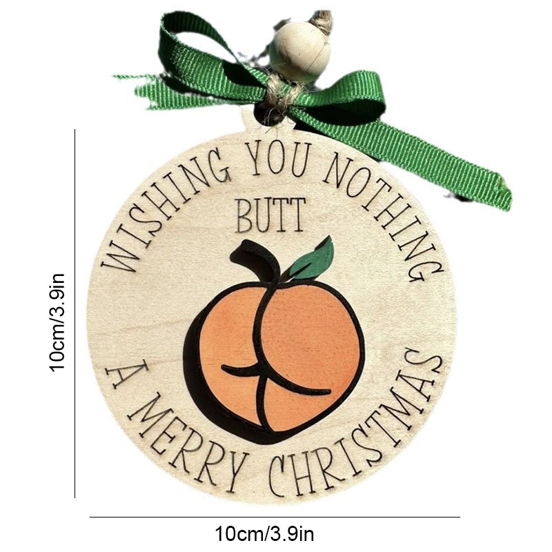 Christmas Decorations Wooden Ornament with Six Humorous Designs