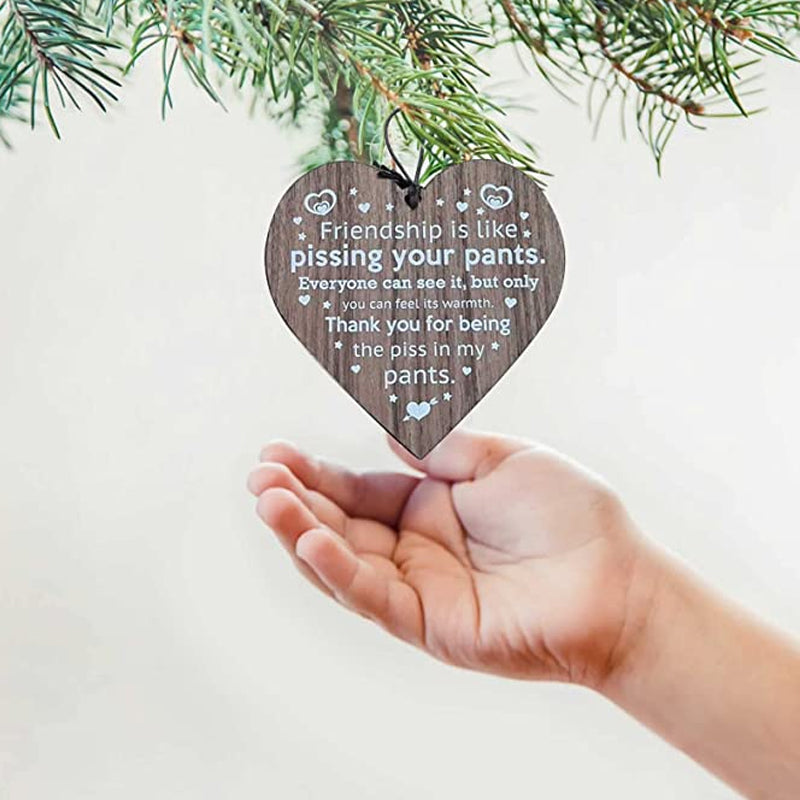 Christmas Decorations Wooden Pendants in a Set of Three