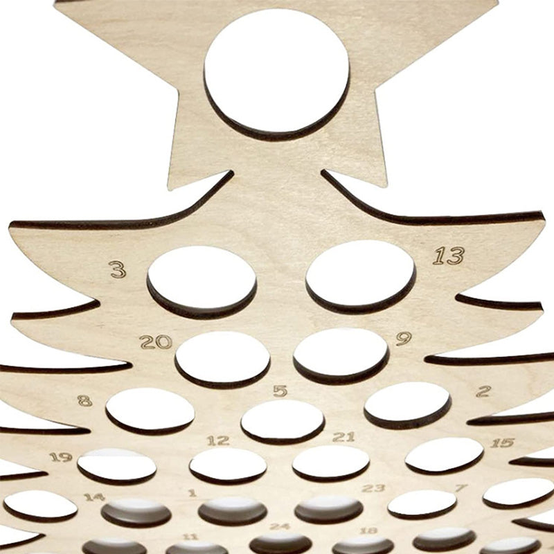 Advent Calendar Wooden Stand for Chocolates in Two Shapes