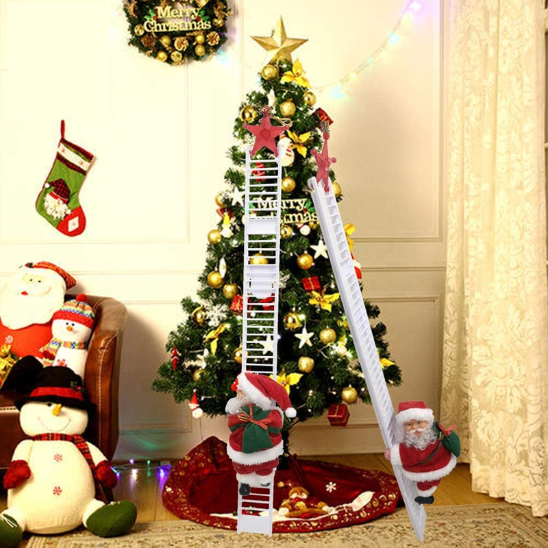 Electric Climbing Santa with Music in Four Versions