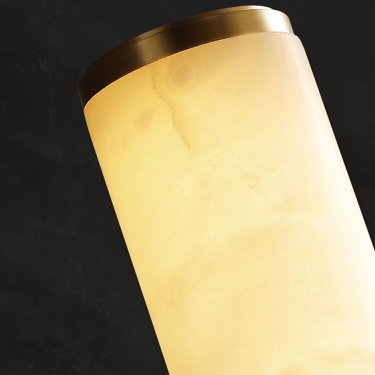 Office Lamp Marble Effect Wall Light LED with Copper Detail for a Minimalist Study Desk
