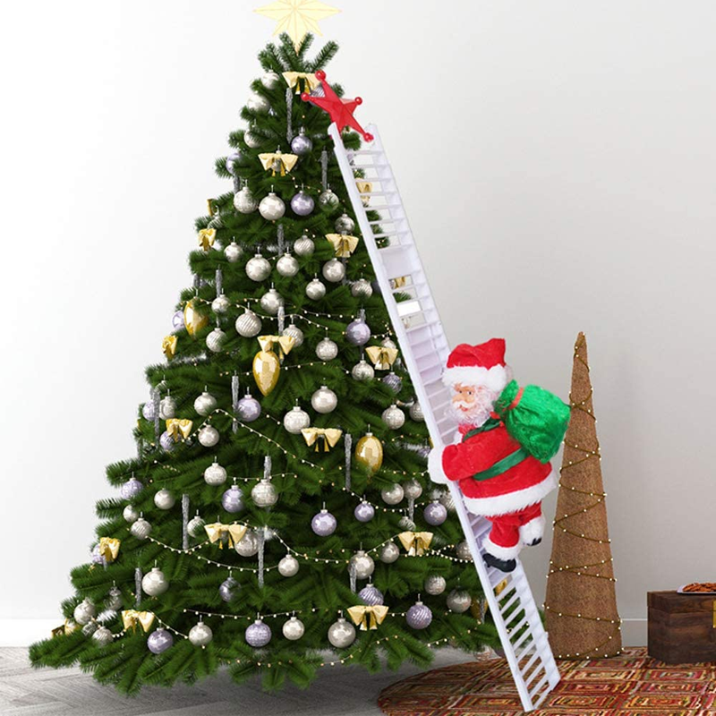 Electric Climbing Santa with Music in Four Versions