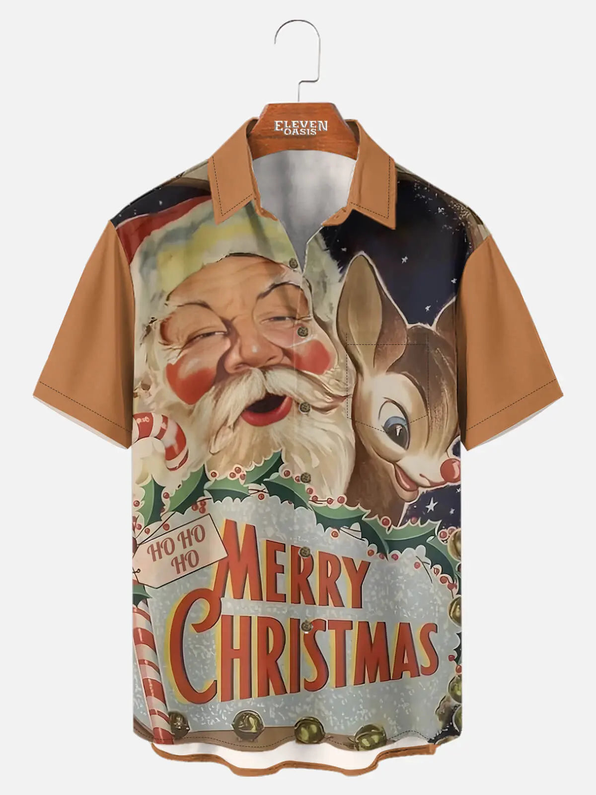 Christmas Shirt Vintage Santa Artwork in Big and Tall Sizes