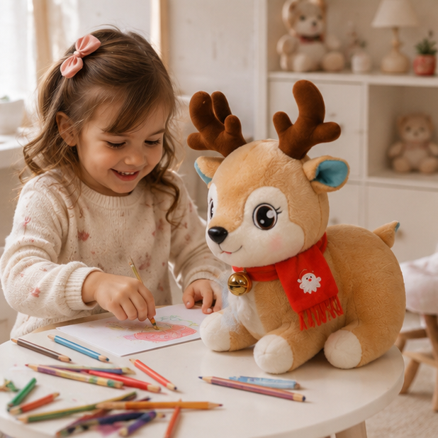 Christmas Decorations Plush Dolls in Five Characters to Cuddle