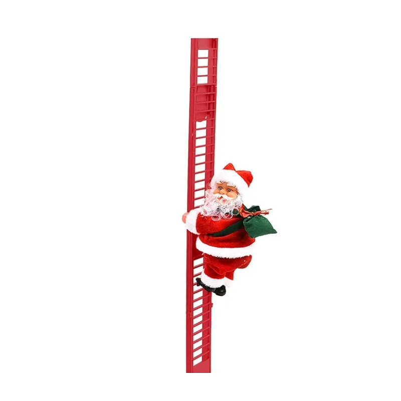 Electric Climbing Santa with Music in Four Versions