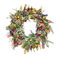 Artificial Outdoor Wreath with Lifelike Blooms and Greenery for Front Door Display