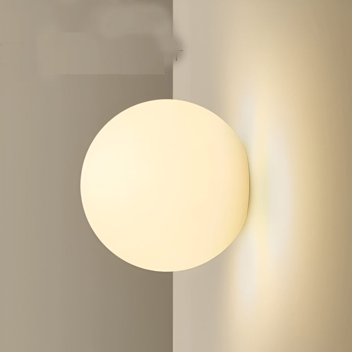 Office Lamp Round Glass Wall Sconce LED with Metal Base and G9 Bulb for Study and Hallway