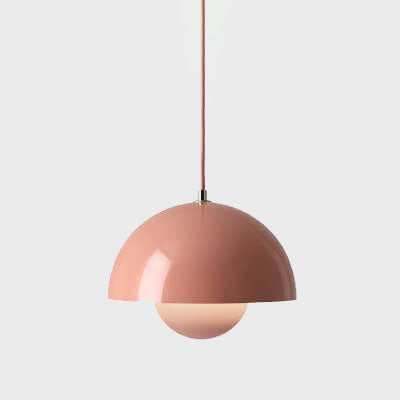 Nordic Dome Pendant Ceiling Lights with Warm or White Option in Six Colours