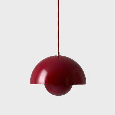 Nordic Dome Pendant Ceiling Lights with Warm or White Option in Six Colours