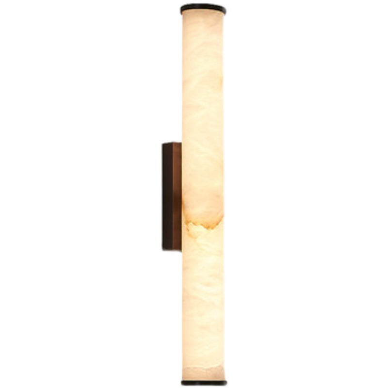 Office Lamp Marble Effect Wall Light LED with Copper Detail for a Minimalist Study Desk