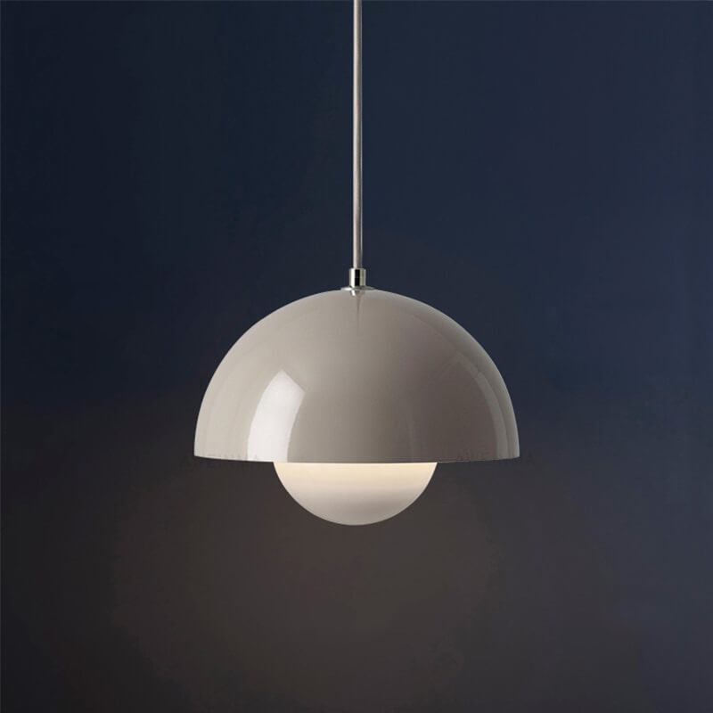 Nordic Dome Pendant Ceiling Lights with Warm or White Option in Six Colours