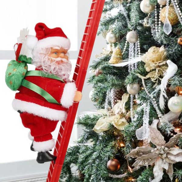 Animated Christmas Tree Ornament with Santa and Fifteen Carols