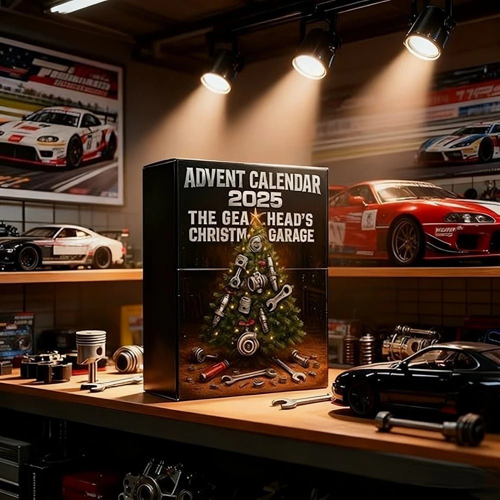 Advent Calendar Tools and Car Parts for a Workshop