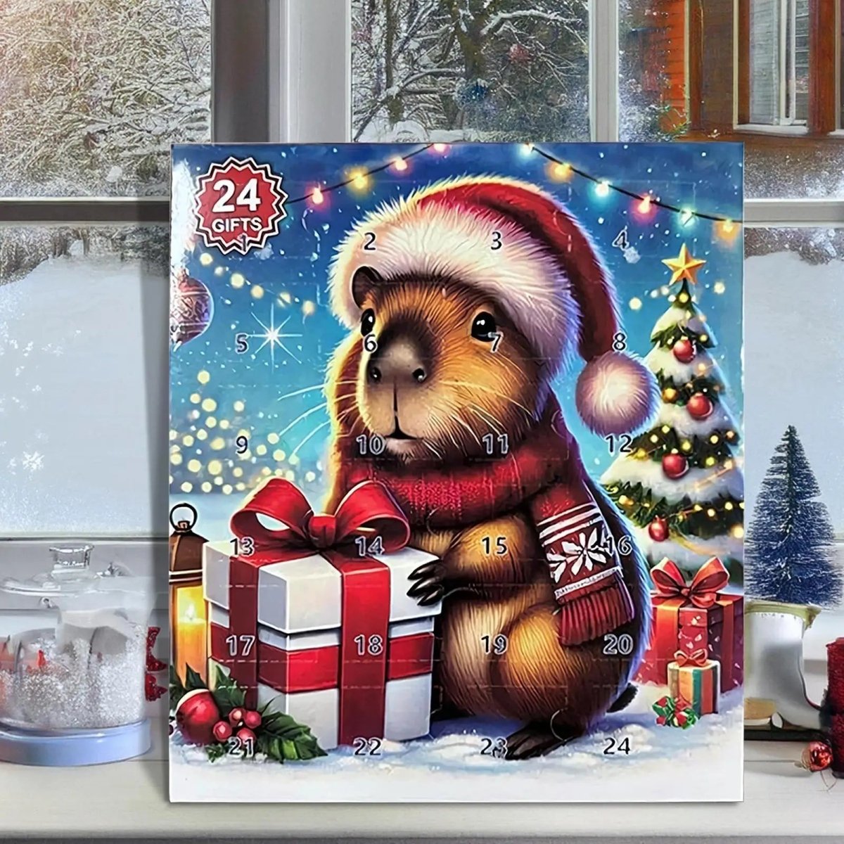 Advent Calendar Capybara with 24 Figures and Accessories