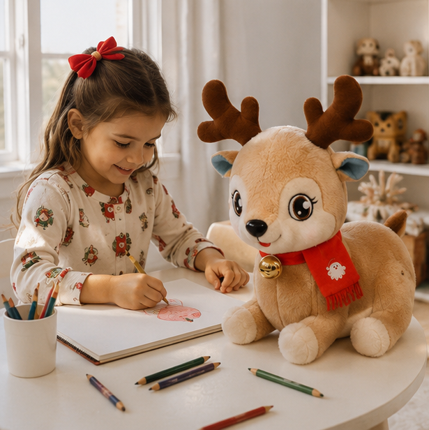 Christmas Decorations Plush Dolls in Five Characters to Cuddle