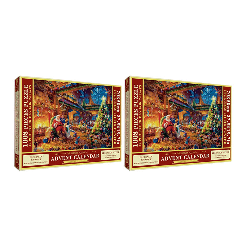 Advent Calendar Jigsaw in Daily Sections to a Finished Scene