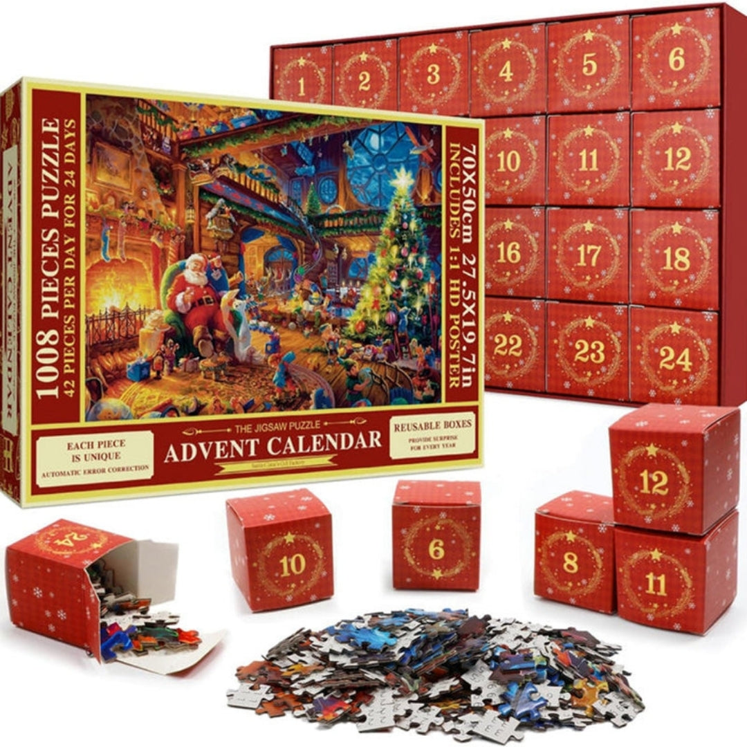 Advent Calendar Puzzle with 42 Pieces a Day and 1008 in Total