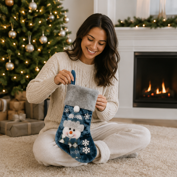Christmas Decorations Gift Socks in Three Characters or a Trio