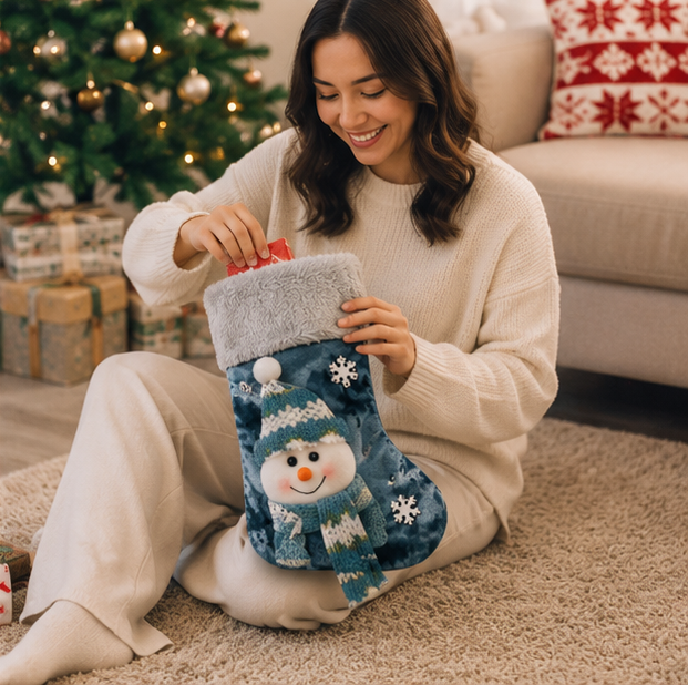 Christmas Decorations Gift Socks in Three Characters or a Trio