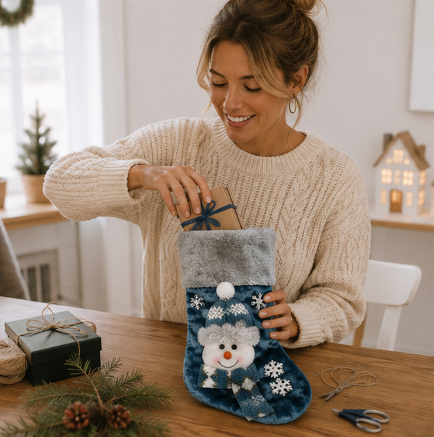Christmas Decorations Gift Socks in Three Characters or a Trio